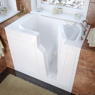 Mountain Home 26x46 Right Drain White Whirlpool Jetted Walk in Bathtub