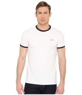 Armani Jeans Stretch Cotton Flag Mens T Shirt (White)