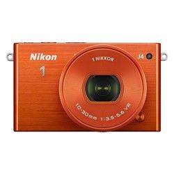 Nikon 1 J4 Mirrorless Digital Camera with 10 30mm Lens   Orange