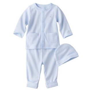 PRECIOUS FIRSTSMade by Carters Newborn Boys 3 Piece Layette Set   Blue NB