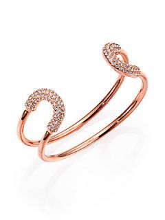 Giles & Brother Cortina Pave Cuff Bracelet   Rose Gold