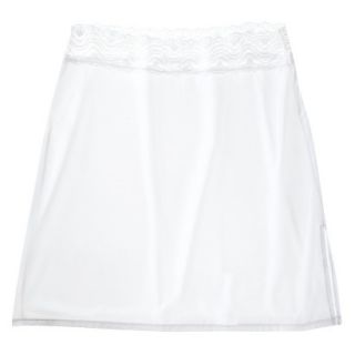 Gilligan & OMalley Womens 18 Half Slip With Lace   White S