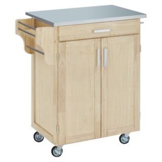Kitchen Cart: Home Styles Kitchen Cart with Stainless Steel   Natural