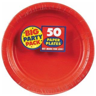 Apple Red Big Party Pack Dessert Plates
