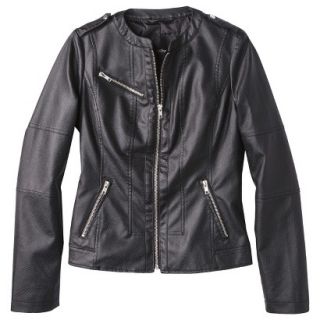 Mossimo Womens Faux Leather Jacket  Black XL