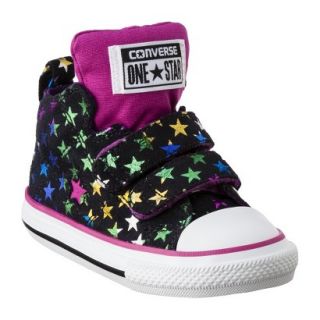 Toddler Girls Converse One Star Stars Hightop Sneaker   Black 10