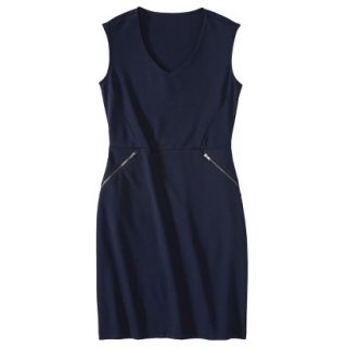 Mossimo Womens Ponte Sleeveless Dress w/ Zippered Pockets   Xavier Navy XL