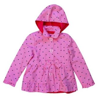 Pink Platinum Toddler Girls Heart Trench Coat   Pink 3T