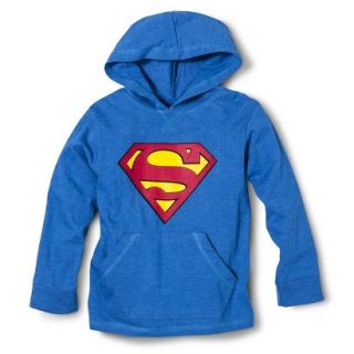 Superman Infant Toddler Boys Hooded Long Sleeve Tee   Blue 5T
