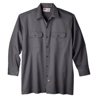 Dickies Mens Original Fit Long Sleeve Twill Work Shirt   Charcoal L