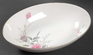Fine China of Japan Golden Rose (Pink Roses, Msi) 10 Oval Vegetable Bowl, Fine