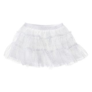 Cherokee Infant Toddler Girls Full Glitter Skirt   Fresh White 2T