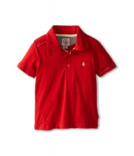 Volcom Kids Wowzer Polo Boys Short Sleeve Pullover (Red)