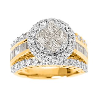 Harmony Eternally in Love 3 CT. T.W. Diamond 14K Gold Bridal Ring, Yellow,