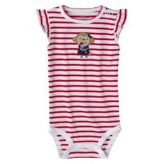 Just One YouMade by Carters Newborn Girls Striped Bodysuit   Red/White 9 M