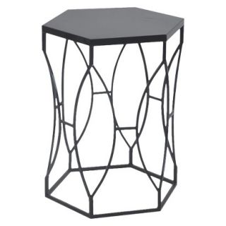 Accent Table: Threshold Accent Table Matte Metal   Black
