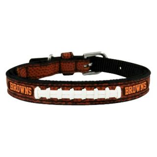 Cleveland Browns Classic Leather Toy Football Collar