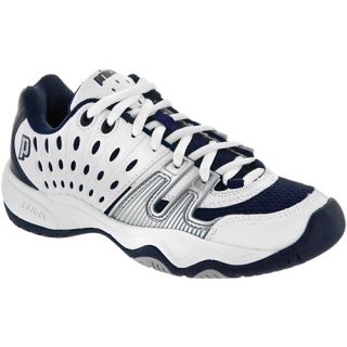Prince T22 Junior White/Navy/Silver: Prince Junior Tennis Shoes