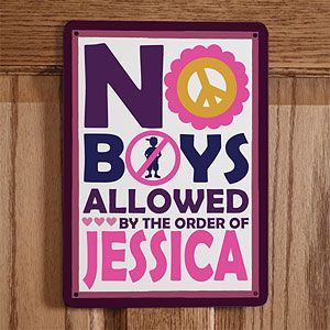 Personalized No Boys or No Girls Allowed Signs