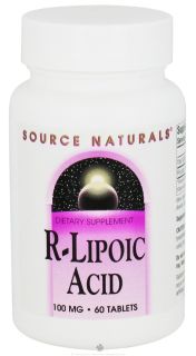 Source Naturals   R Lipoic Acid 100 mg.   60 Tablets