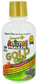Natures Plus   Source of Life Animal Parade Gold Liquid Childrens Multi Vitamin & Mineral Natural Tropical Berry Flavor   16 oz.