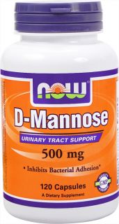 NOW Foods   D Mannose 500 mg.   120 Capsules