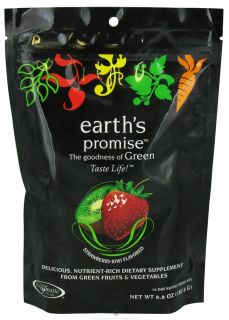 Enzymatic Therapy   Earths Promise Green Drink Mix 14 Day Supply Strawberry Kiwi Flavor   6.6 oz.