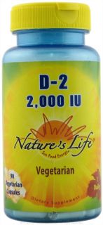 Natures Life   Vitamin D 2 2000 IU   90 Vegetarian Capsules