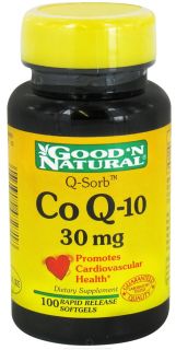 Good N Natural   CoQ 10 30 mg.   100 Softgels