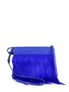 3.1 Phillip Lim Leather & Fur Crossbody Bag   Cobalt