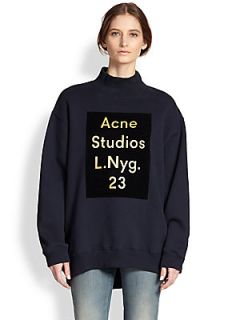 Acne Studios Oversized Metallic Logo Sweatshirt