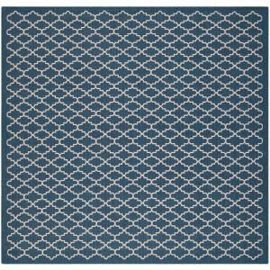 Safavieh Courtyard Navy/Beige 6.6 ft. x 6.6 ft. Square Area Rug CY6919 268 7SQ