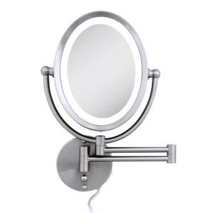 Zadro Lighted 8X/1X Oval Wall Mirror in Chrome DISCONTINUED OVLW68