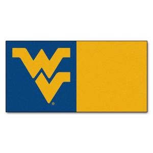FANMATS West Virginia University 18 in. x 18 in. Carpet Tile (20 Tiles / Case) 8519