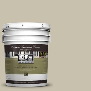 BEHR Premium Plus Ultra 5 gal. #PPU9 19 Organic Field Semi Gloss Enamel Exterior Paint 585405