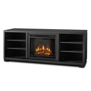 Real Flame Marco 70 in. Media Console Electric Fireplace in Black DISCONTINUED 5757E BK