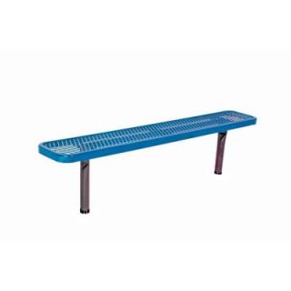 Ultra Play 6 ft. Diamond Blue Commercial Park Bench without Backin Ground PBK942S V6B