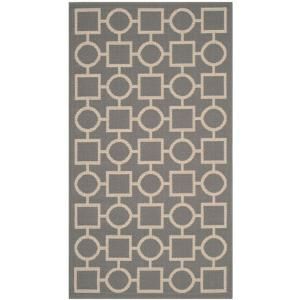 Safavieh Courtyard Anthracite/Beige 2.6 ft. x 5 ft. Area Rug CY6925 246 3