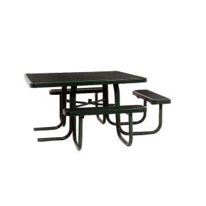 Ultra Play 46 in. x 55 in. Diamond Black Commercial Park Surface Mount and Portable ADA Square Table PBK358H VBK