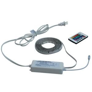 Commercial Electric 8 ft. Color Changing LED Flexible Tape Light with Wireless Remote DC5237WH A