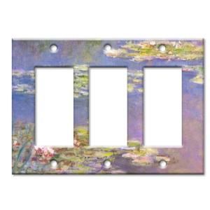 Art Plates Monet: Water Lilies   Triple Rocker Wall Plate RRR 14