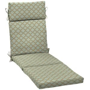 Hampton Bay Bayou Lattice Outdoor Chaise Lounge Cushion AD13853B 9D1