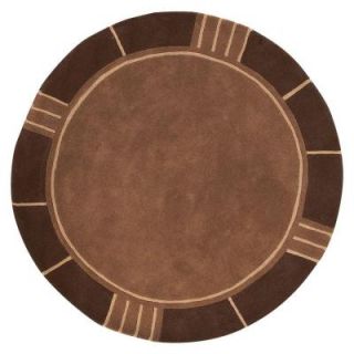 Home Decorators Collection Plaza Brown 5 ft. 9 in. Round Area Rug 3839980820
