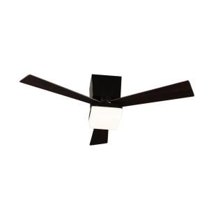 Hampton Bay Baco 52 in. Aged Bronze Ceiling Fan with 3 Reversible Plywood Blades and Single Opal Glass 230019