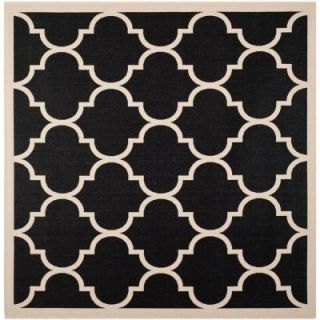 Safavieh Courtyard Black/Beige 5.3 ft. x 5.3 ft. Square Area Rug CY6914 266 5SQ