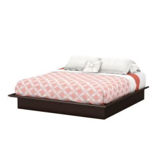 South Shore Furniture Majestic King Size Platform Bed in Chocolate 3159248