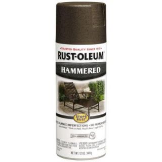 Rust Oleum Stops Rust 12 oz. Protective Enamel Hammered Dark Bronze Spray Paint 7218830