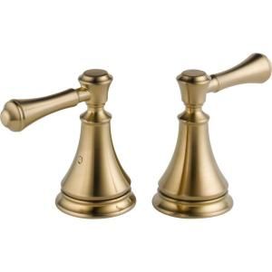 Pair of Cassidy Metal Lever Handles for Roman Tub Faucet in Champagne Bronze H697CZ