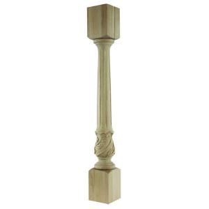 Foster Mantels Fluted Vine 4 1/2 in. x 3 ft. x 4 1/2 in. Wood Column C132A