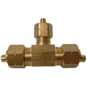 Watts 3/8 in. x 3/8 in. x 1/4 in. Lead Free Brass Compression Tee LF A113